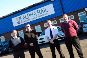 Alpha Rail move L-R Steve Shirley Phil Ball Mark Sipson Dean Briggs